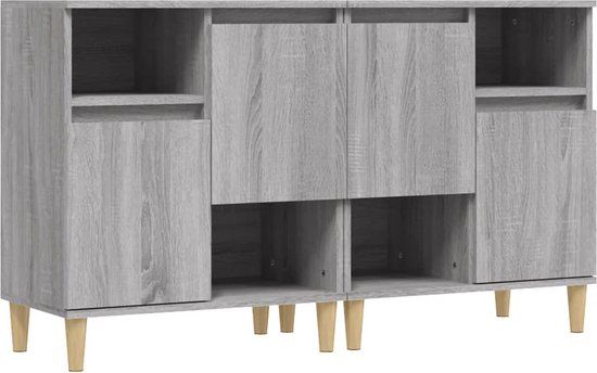vidaXL Dressoir 60x35x70 cm Bewerkt Hout Grijs Sonoma Eikenkleur