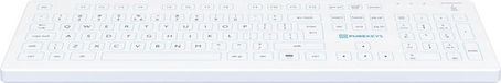 Purekeys full size wireless hygiënisch medisch toetsenbord wit