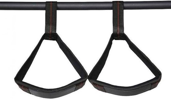 Lifemaxx Hanging ab strap l 2 stuks l zwart