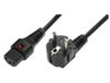 Microconnect EL182S electriciteitssnoer Zwart 2 m
