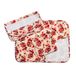 FILET - 3-delige ontbijtset voor kleuterschool van katoen om te borduren: placemat, servet en servethouder, Made in Italy, patroon brandweerman achtergrond beige