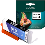 Evoke Compatible Ink for Canon CLI-581XL Black 12ml 850 Pages for Pixma TR7550, TR8550, TS6150, TS6151, TS6250, TS6251, TS6350, TS6350A, TS6351, TS705, TS705A, TS8100, TS8150, TS8151, TS8152, TS8250, TS8251, TS8252, TS9150, TS9155