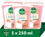 Dettol Savon pour les mains No Touch Recharge 5 x 250ml - Eau de rose et beurre de karité