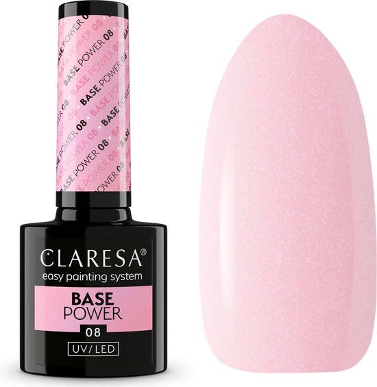 Claresa Basecoat Power 8 5ml Rose Glitters