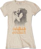 Rock Off Janis Joplin Dames Tshirt -XL- Working The Mic Creme