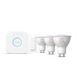 Philips Hue Starterkit - GU10 - 3 lampen + dimmer switch - Wit en gekleurd licht