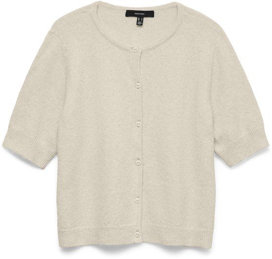 Vero Moda Vest Vmdoffy 2/4 O-neck Button Cardigan 10345011 Birch/melange Dames Maat - M