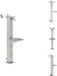 vidaXL Colonne d'eau de jardin carrée 95 cm acier inoxydable