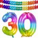 Folat Verjaardag Leeftijd folieballon - 30 jaar - multi kleuren - 86 cm