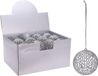 Merkloos / Sans marque Koopman International 1x Zilveren glitter draad/rotan look kerstballen kunststof 9 cm - Kerstboomversiering zilver