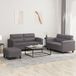 Maison Exclusive ensemble de canapé 3 pièces avec coussins, gris, similicuir