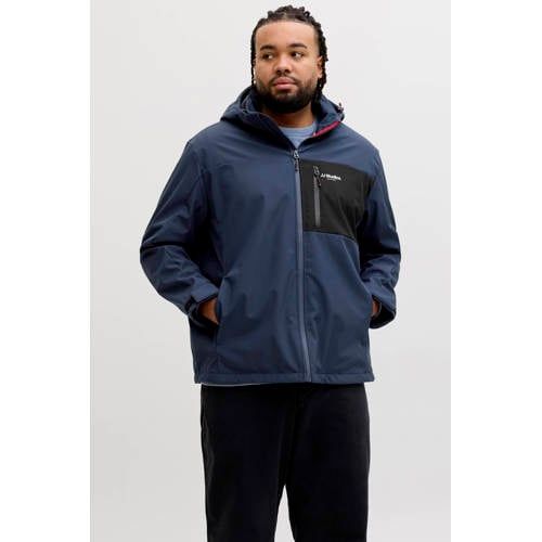 JACK & JONES PLUS SIZE JACK&JONES PLUS - JJNORTH SOFTSHELL JACKET PLS - Heren - Buitenjassen - Navy Blazer - 4XL