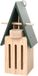 Merkloos Insectenhotel - Natuurlijk weerbestendig - Insectenhuis van hout - Vlinderhuis - Tuinvlinderhabitat met voederbak - Vlinderset, hangende tuindecoratie voor vlinders, kevers, motten en lieveheersbeestjes - 28*9*12 cm