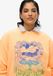 Superdry sweat à col rond Psych Surf Loose Femme Pop Orange