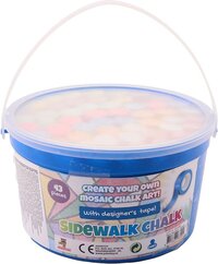 Johntoy Designer Stoepkrijt met tape en 43 stuks krijt in emmer - 8711866283118