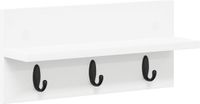 vidaXL Wandkapstok Wit Hout 40 x 10,5 x 18 cm
