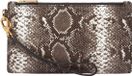 FOSSIL Gift Wristlet Python Dames Handtas Leer Python Dierenprint Grijs