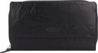 mano Donna Aurona Portemonnee RFID Leer 18 cm - Dames - Horizontaal - Zwart