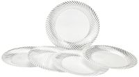 viphome 6ASJ055AG borden, 23 cm, wit/zilver, 6 stuks