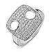 Orphelia Damesring, 925 zilver, gerhodineerd, zirkonia, wit, rond geslepen