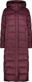 CMP Shiny lange gewatteerde parka met capuchon voor dames, L, bordeauxrood