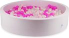 Mimii Ballenbak 130x30 velours doux rose pâle avec 600 balles