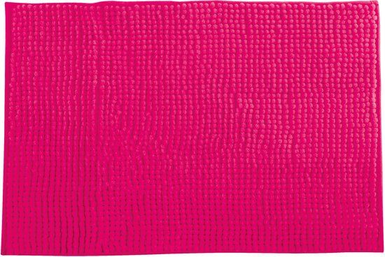 MSV Chenille Badmat – Antislip Badkamermat – Zacht en Absorberend – Geschikt voor Douche en Bad – Fuchsia – 40 x 60 cm