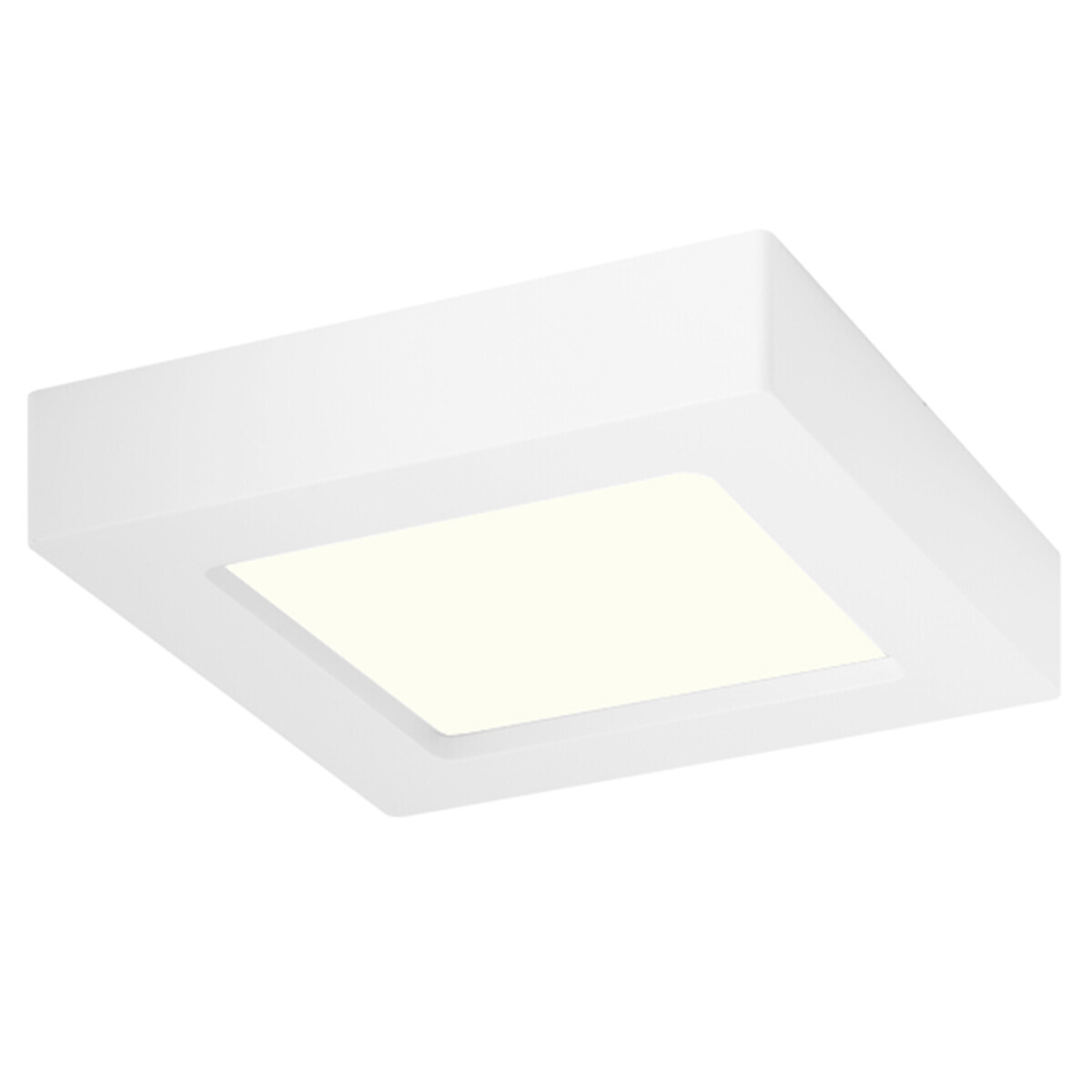 BES LED LED Downlight Slim Pro - Aigi Strilo - Opbouw Vierkant 6W - Natuurlijk Wit 4000K - Mat Wit - Kunststof