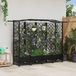 Maison Exclusive - Jardinière surélevée avec treillis et toit, couleur noire, dimensions : 203,5 x 40 x 129 cm, matériau : polypropylène