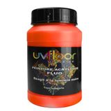 UV Floor Acrylverf, neonrood - Speciaal zwart en ultraviolet licht - Flashy - Vloeibaar en ultra gepigmenteerd - Fluorescerend - 250ml