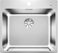 Blanco Solis 500-IF/A auto. Spoelbak 540x500 mm, met PushControl afvoerbediening, geborsteld rvs