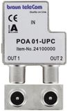 Braun Telecom TV splitter POA 01-UPC met 2 uitgangen - 4 dB / 5-2000 MHz (Horizon Box)
