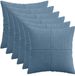 vidaXL - Kussensloop - 6 stuks - ALMELO - Blauw - 40 x 40 cm - corduroy