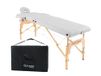 QUIRUMED Inklapbare Houten Massagetafel Easy, Wit, 186 x 66 cm