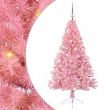 vidaXL - Plastique - Pré-éclairé - Sapin de Noël - avec - 150 - LED - Rose - 150 - cm - PVC