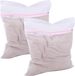Urban Living Waszakken XXL voor delicaat wasgoed - 2x - lingerie/bh waszak - wit - 38 x 48 cm