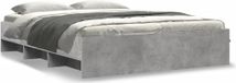 Maison Exclusive - Cadre de lit avec matelas. Couleur : gris béton. Matériau : structure en bois