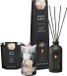 Bolsius Onyx Earth set - Geurkaars - Geurstokjes - Marmerkaars - Zwart