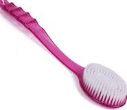 Heble® Roze Bad Borstel met Lange Steel en Scrubber