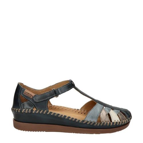 Pikolinos leren sandalen blauw