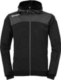 Kempa Emotion 2.0 Jas met Capuchon Zwart-Antraciet Maat 3XL