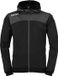 Kempa Emotion 2.0 Jas met Capuchon Zwart-Antraciet Maat 3XL