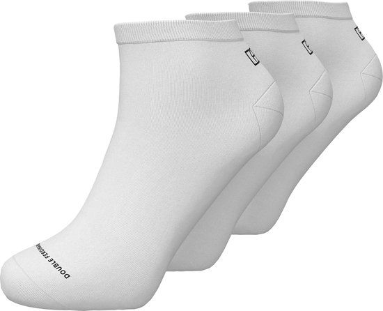 DOUBLE FERDINAND Enkelsokken 3-Pack - Wit - Maat 43/46