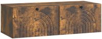 vidaXL Wandmontage TV-kast Gerookt eiken 99 x 41 x 30 cm Bewerkt hout