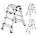 Hailo D100 TL Topline: Uitschuifbare, inklapbare aluminium ladder