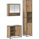 Maison Exclusive Ensemble de meubles de salle de bain "Exclusive" - 3 pièces, chêne artisanal, dimensions : 35 x 37,5 x 188,5 cm