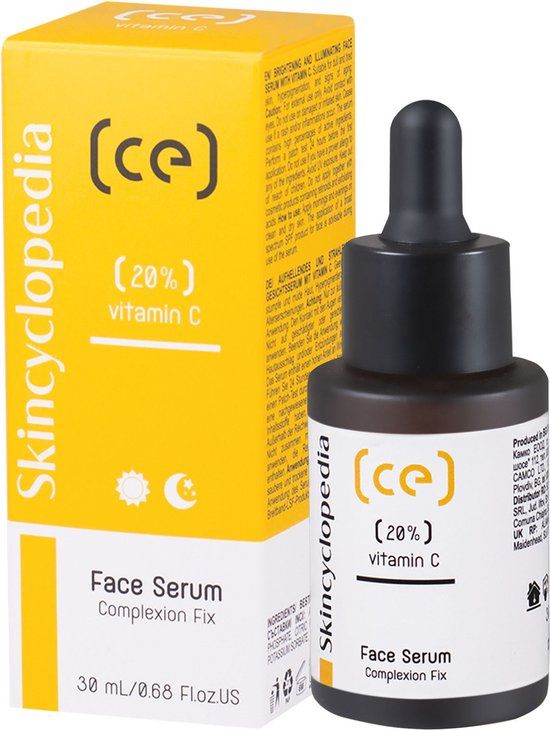 Skincyclopedia Verhelderend & Verlichtend Gezichtsserum met Vitamine C – Egaliseert Huid & Vermindert Hyperpigmentatie – 30 ml