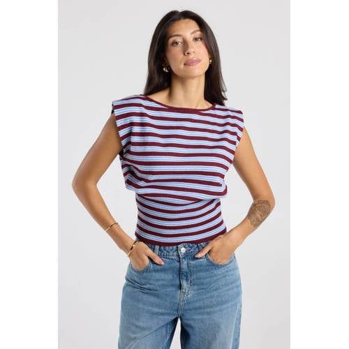 America Today Gestreepte Top - Rood