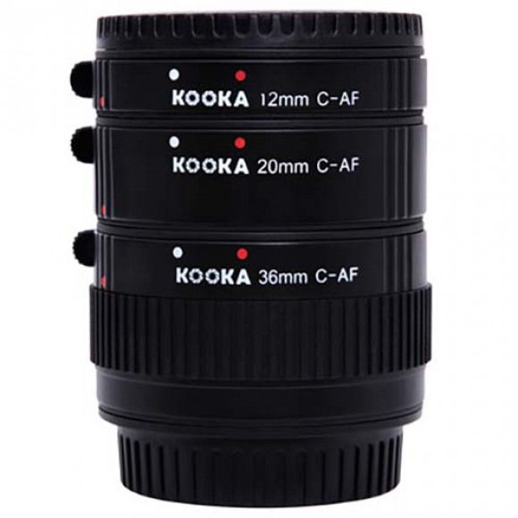 Kooka KK-C68 Verlengbuis Set voor Canon EOS - 12mm - Zwart