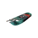 Stagg SGC6VT GR 6m S-serie Tweed Jack-naar-Jack instrumentkabel - groen